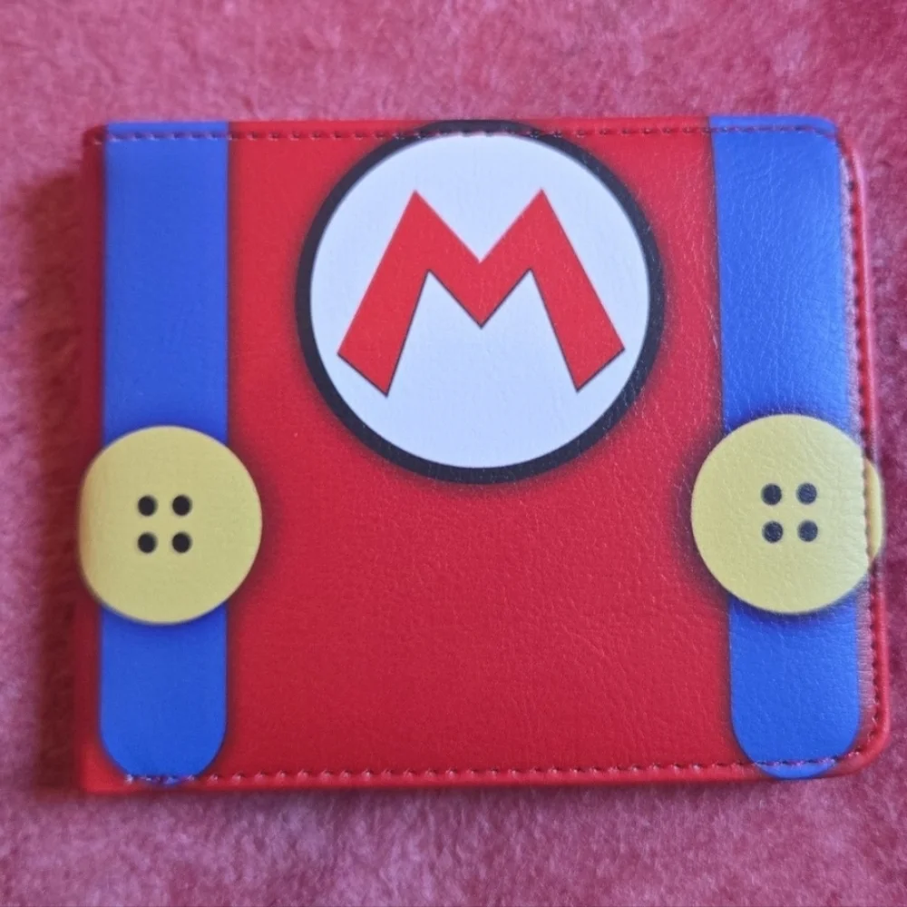 New super mario nintendo anime manga leather wallet